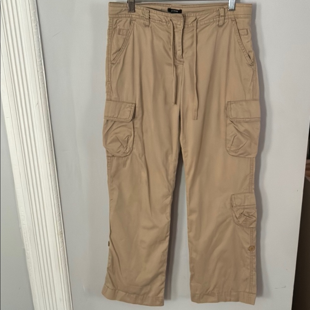 J. Crew Tan 100% Cotton Cargo Pants with Classic Design